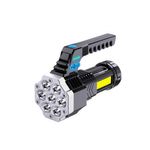 Sport si Outdoor - Camping - Articole solare camping - Lampi si lanterne camping - Lanterna Puternica de Mana, ABS, Lumini laterale COB,7 LED, 2 IN 1, Afisare Procentaj Baterie, lumina alba - Infinity.ro