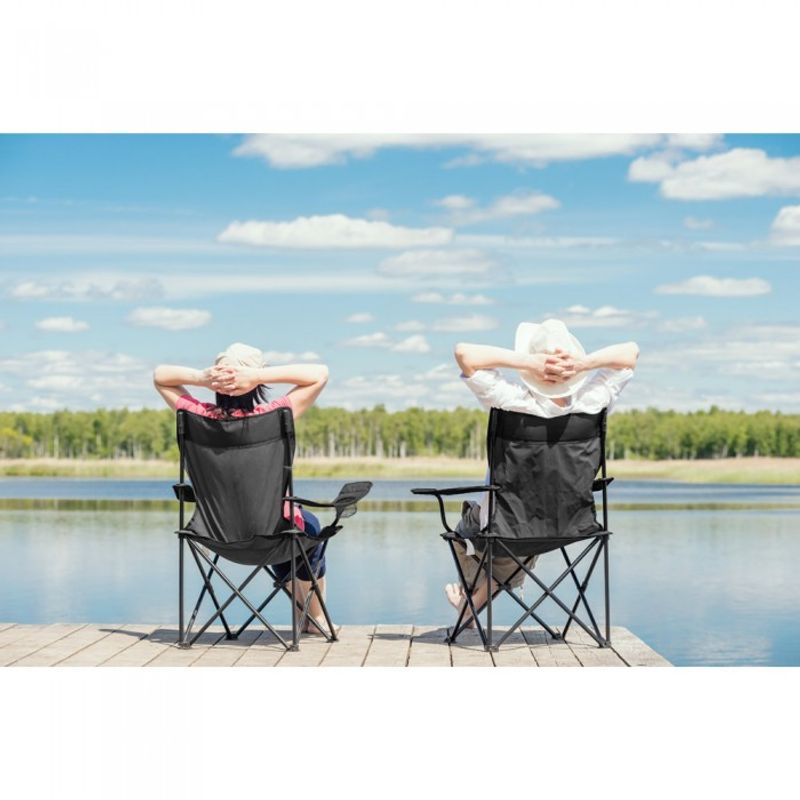 Sport si Outdoor - Camping - Mobilier pentru camping - Scaune camping - Scaun pliabil cu suport din plasa pentru sticle, husa - Infinity.ro