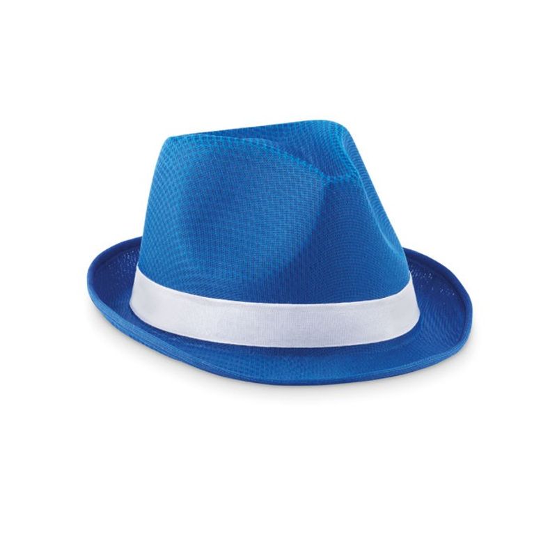 Fashion, accesorii si bijuterii - Barbati - Accesorii barbati - Caciuli si sepci barbati - Palarie colorat din poliester, panglica nu este inclusa, 11 cm x 27 cm, albastru - Infinity.ro