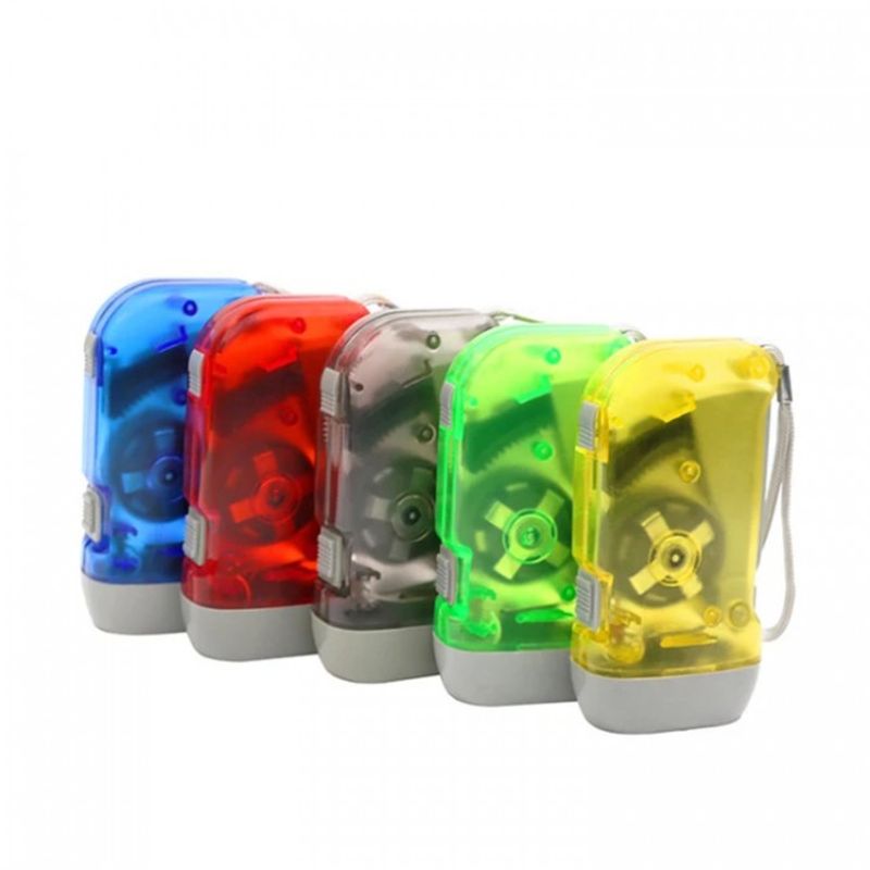 Sport si Outdoor - Camping - Articole solare camping - Lampi si lanterne camping - Lanterna Cu Dinam si Baterie, 3 Leduri, Incarcare Baterie Prin Apasare Maneta, Agatatoare, 10 x 5 cm - Infinity.ro