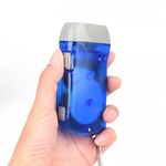 Sport si Outdoor - Camping - Articole solare camping - Lampi si lanterne camping - Lanterna Cu Dinam si Baterie, 3 Leduri, Incarcare Baterie Prin Apasare Maneta, Agatatoare, 10 x 5 cm - Infinity.ro