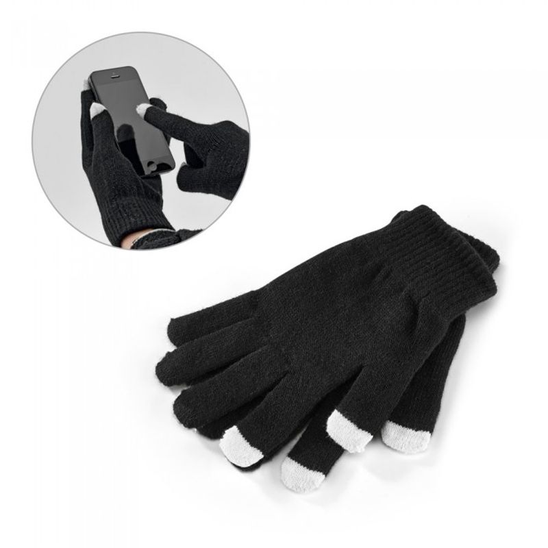 Fashion, accesorii si bijuterii - Barbati - Accesorii barbati - Manusi barbati - Pereche de manusi din plasa sintetica cu varfuri touch - Infinity.ro