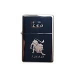 Market - Tutun si tigari - Articole si accesorii tutun - Bricheta Metalica Gravata Zodie Leu, Leo Zodiac , 3,5 X 5,5 Cm - Infinity.ro