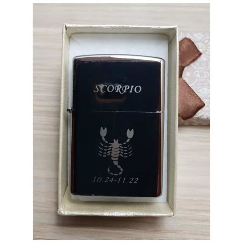 Market - Tutun si tigari - Articole si accesorii tutun - Bricheta Metalica Gravata Zodie Scorpion, Scorpio Zodiac, 3,5 X 5.5 Cm - Infinity.ro