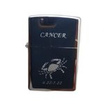 Market - Tutun si tigari - Articole si accesorii tutun - Bricheta Metalica Gravata Zodie Rac, Cancer Zodiac, 3,5 X 5.5 Cm - Infinity.ro