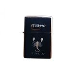 Market - Tutun si tigari - Articole si accesorii tutun - Bricheta Metalica Gravata Zodie Scorpion, Scorpio Zodiac, 3,5 X 5.5 Cm - Infinity.ro