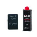 Market - Tutun si tigari - Articole si accesorii tutun - Bricheta Neagra Gravata No.1 FAN Steaua si Lichid Zippo - Infinity.ro