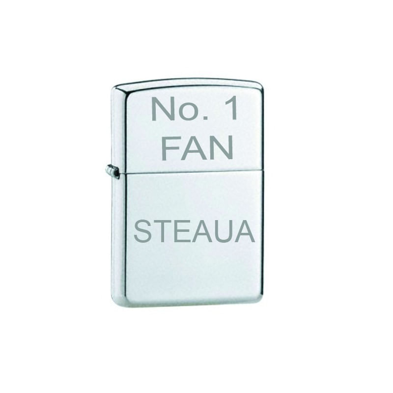 Market - Tutun si tigari - Articole si accesorii tutun - Bricheta Argintie Gravata No.1 FAN Steaua si Lichid Zippo - Infinity.ro