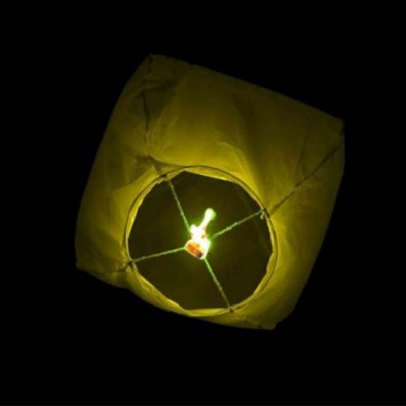 Casa si Gradina - Decoratiuni - Decoratiuni petrecere - Lampioane - Lampion zburator, flippy, hartie biodegradabila, galben, 30 x 35 cm - Infinity.ro