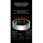 Fashion, accesorii si bijuterii - Barbati - Bijuterii barbati - Inele barbati - Inel Inteligent CalmTotal Mărime 9 – Somn, Stres, Puls, Oxigen, HRV – Variabilitate Ritm Cardiac, pași, calorii, negru - Infinity.ro