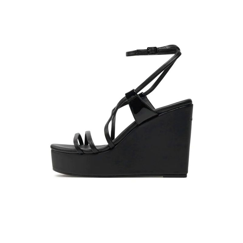 Fashion, accesorii si bijuterii - Femei - Incaltaminte femei - Sandale femei - Sandale Calvin Klein Wedge Sandal 70 Lth HW0HW01952 40 EU Negru - Infinity.ro