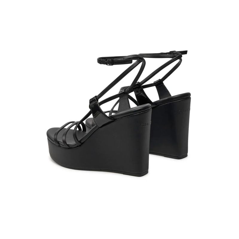 Fashion, accesorii si bijuterii - Femei - Incaltaminte femei - Sandale femei - Sandale Calvin Klein Wedge Sandal 70 Lth HW0HW01952 40 EU Negru - Infinity.ro