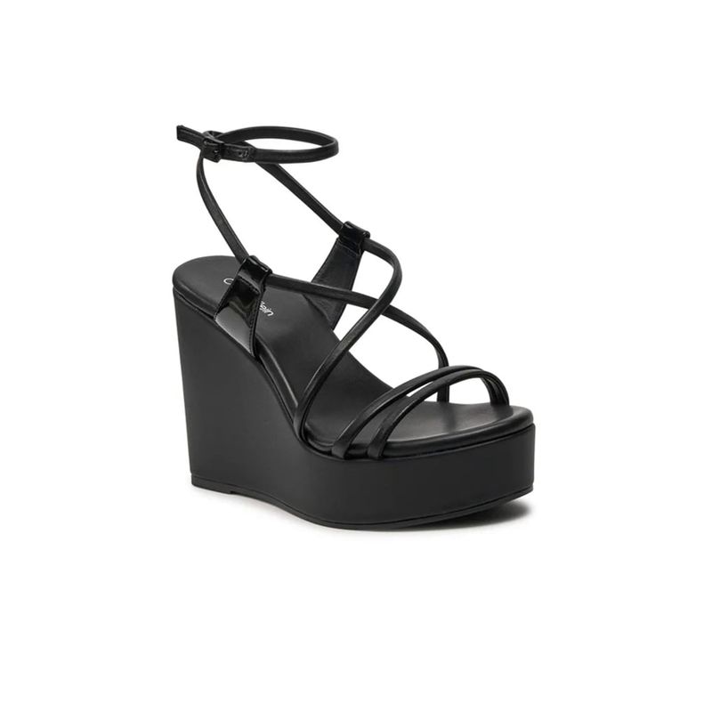 Fashion, accesorii si bijuterii - Femei - Incaltaminte femei - Sandale femei - Sandale Calvin Klein Wedge Sandal 70 Lth HW0HW01952 40 EU Negru - Infinity.ro