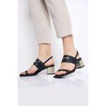 Fashion, accesorii si bijuterii - Femei - Incaltaminte femei - Sandale femei - Sandale Calvin Klein Heel Sandal 45 Met Bar Lth HW0HW02012 36 EU Negru - Infinity.ro