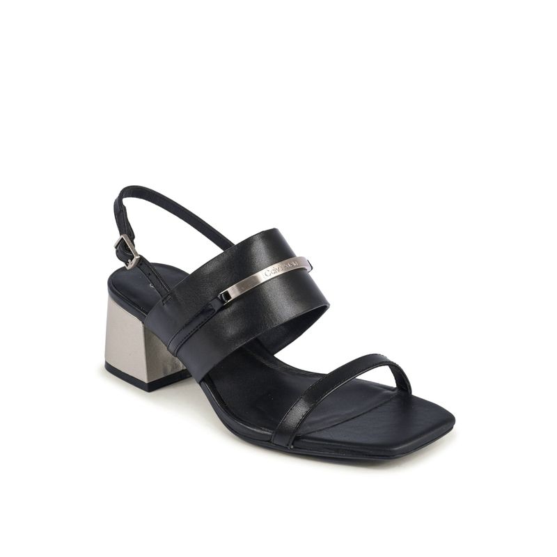 Fashion, accesorii si bijuterii - Femei - Incaltaminte femei - Sandale femei - Sandale Calvin Klein Heel Sandal 45 Met Bar Lth HW0HW02012 36 EU Negru - Infinity.ro