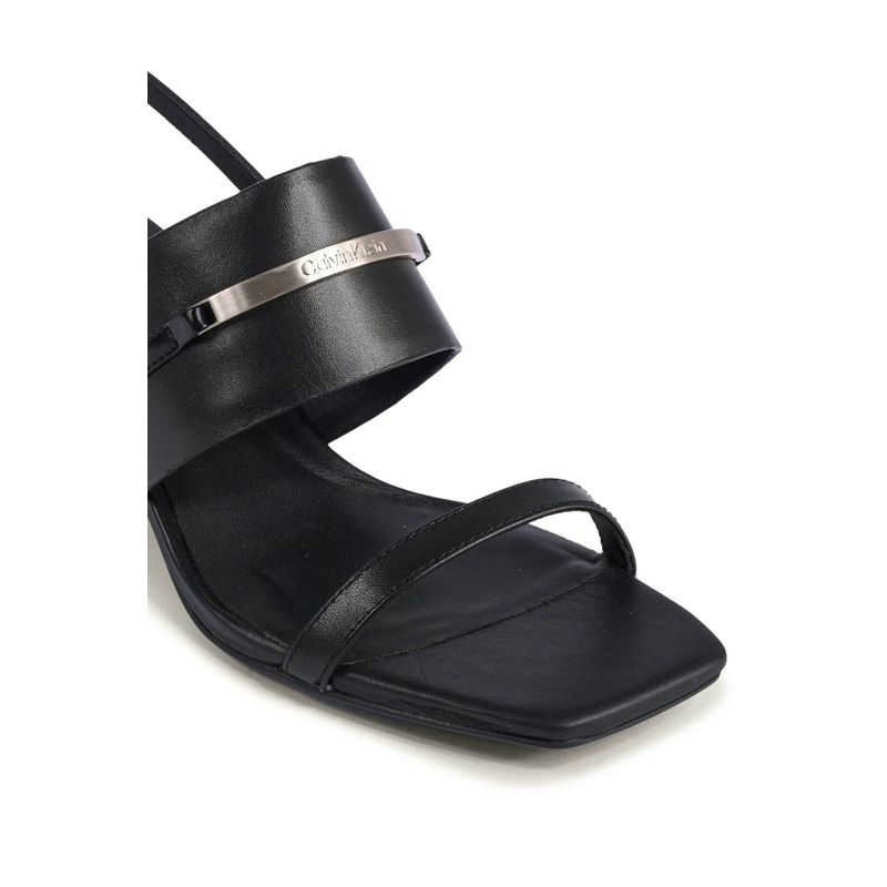 Fashion, accesorii si bijuterii - Femei - Incaltaminte femei - Sandale femei - Sandale Calvin Klein Heel Sandal 45 Met Bar Lth HW0HW02012 39 EU Negru - Infinity.ro