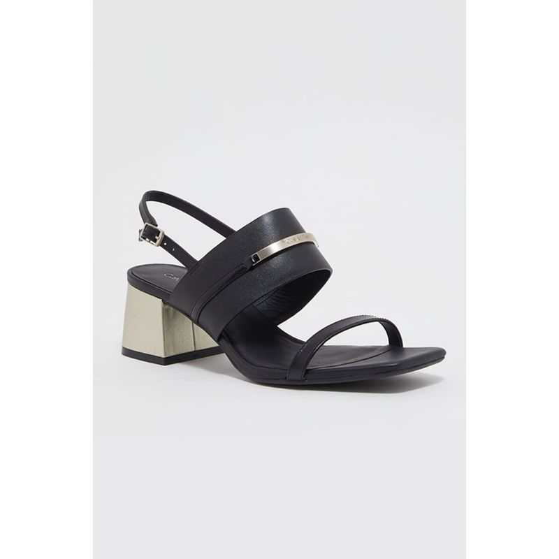 Fashion, accesorii si bijuterii - Femei - Incaltaminte femei - Sandale femei - Sandale Calvin Klein Heel Sandal 45 Met Bar Lth HW0HW02012 39 EU Negru - Infinity.ro