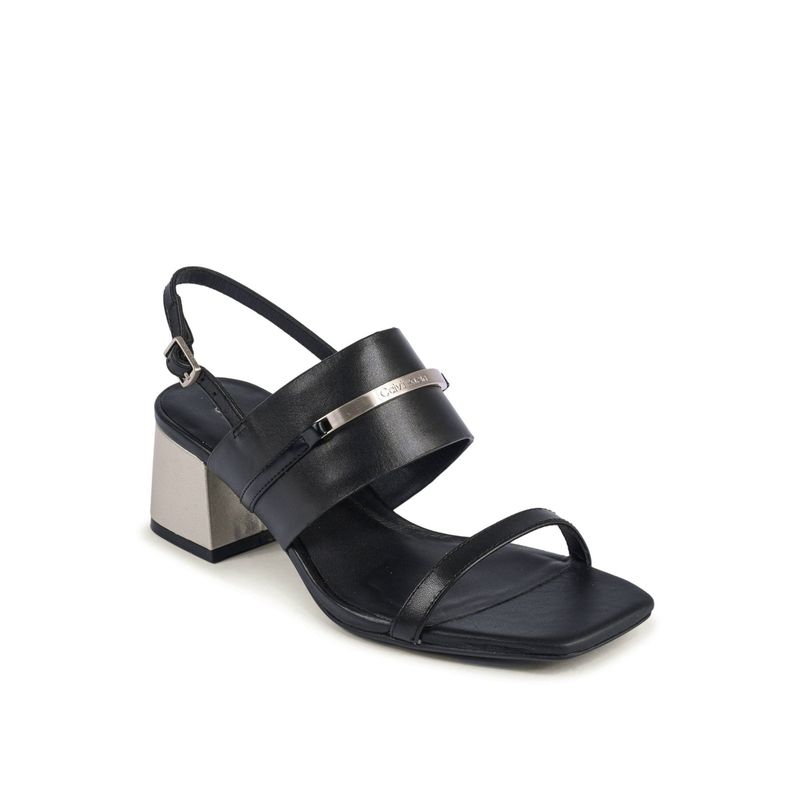 Fashion, accesorii si bijuterii - Femei - Incaltaminte femei - Sandale femei - Sandale Calvin Klein Heel Sandal 45 Met Bar Lth HW0HW02012 39 EU Negru - Infinity.ro