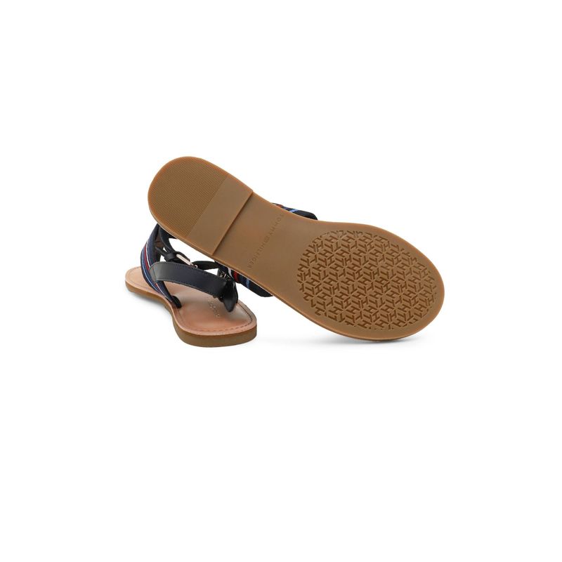 Fashion, accesorii si bijuterii - Femei - Incaltaminte femei - Sandale femei - Sandale dama Tommy Hilfiger Flat Sandal Stripes FW0FW07924 40 EU Bluemarin - Infinity.ro