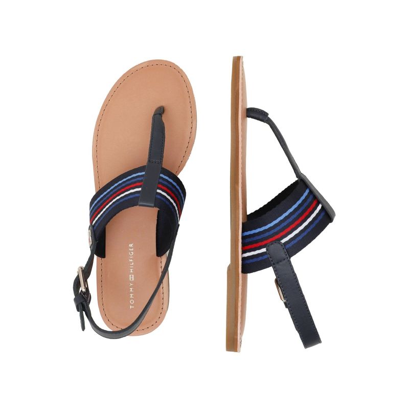 Fashion, accesorii si bijuterii - Femei - Incaltaminte femei - Sandale femei - Sandale dama Tommy Hilfiger Flat Sandal Stripes FW0FW07924 40 EU Bluemarin - Infinity.ro