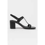 Fashion, accesorii si bijuterii - Femei - Incaltaminte femei - Sandale femei - Sandale Leather Tommy Hilfiger Block Heel Sandal FW0FW08532 36 EU Negru - Infinity.ro