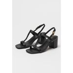Fashion, accesorii si bijuterii - Femei - Incaltaminte femei - Sandale femei - Sandale Leather Tommy Hilfiger Block Heel Sandal FW0FW08532 36 EU Negru - Infinity.ro