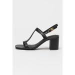Fashion, accesorii si bijuterii - Femei - Incaltaminte femei - Sandale femei - Sandale Leather Tommy Hilfiger Block Heel Sandal FW0FW08532 38 EU Negru - Infinity.ro