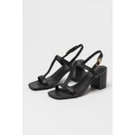 Fashion, accesorii si bijuterii - Femei - Incaltaminte femei - Sandale femei - Sandale Leather Tommy Hilfiger Block Heel Sandal FW0FW08532 39 EU Negru - Infinity.ro