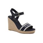 Fashion, accesorii si bijuterii - Femei - Incaltaminte femei - Sandale femei - Espadrile Tommy Hilfiger Mono Webbing High Wedge Sandal FW0FW08046 37 EU Bleumarin - Infinity.ro