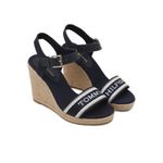 Fashion, accesorii si bijuterii - Femei - Incaltaminte femei - Sandale femei - Espadrile Tommy Hilfiger Mono Webbing High Wedge Sandal FW0FW08046 37 EU Bleumarin - Infinity.ro