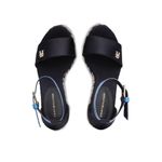Fashion, accesorii si bijuterii - Femei - Incaltaminte femei - Sandale femei - Espadrile Tommy Hilfiger Colorful High Wedge Satin Sandal FW0FW07914 40 EU Albastru marin - Infinity.ro
