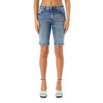 Fashion, accesorii si bijuterii - Femei - Imbracaminte femei - Pantaloni femei - Pantaloni scurti dama din denim Diesel DE-GINNY Albastru 26 US - Infinity.ro