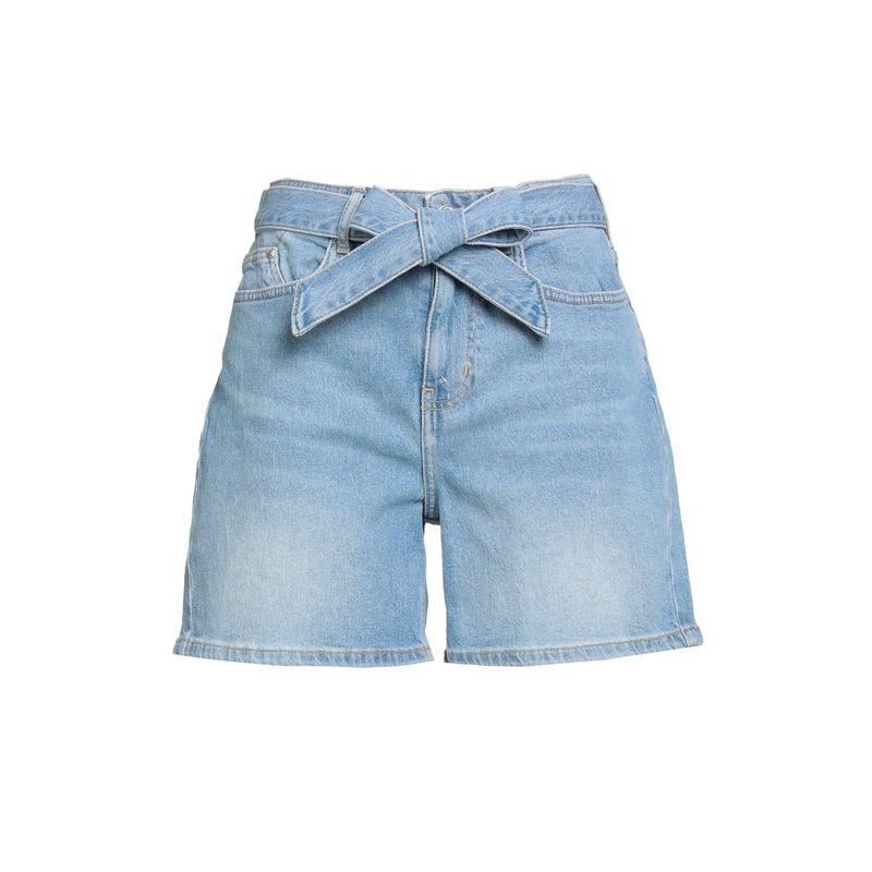 Fashion, accesorii si bijuterii - Femei - Imbracaminte femei - Pantaloni femei - Blugi scurti dama din denim Karl Lagerfeld 24FW1100D23 Albastru 27 US - Infinity.ro