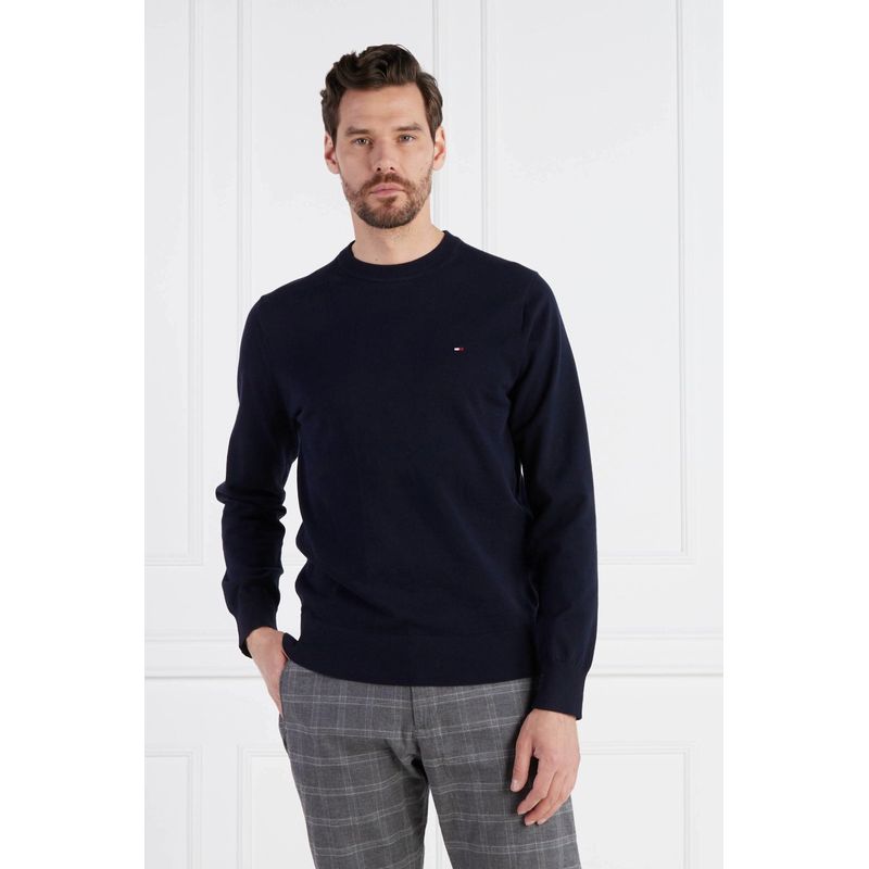 Fashion, accesorii si bijuterii - Barbati - Imbracaminte - Pulovere barbati - Pulover barbati Tommy Hilfiger 1997 CREW NECK SWEAT 2XL INTL Negru - Infinity.ro