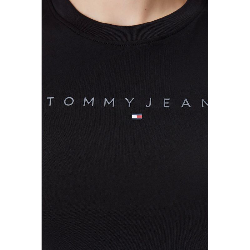 Fashion, accesorii si bijuterii - Femei - Imbracaminte femei - Tricouri si topuri femei - Tricou Dama Tommy Jeans DW0DW20315 L INTL Negru - Infinity.ro