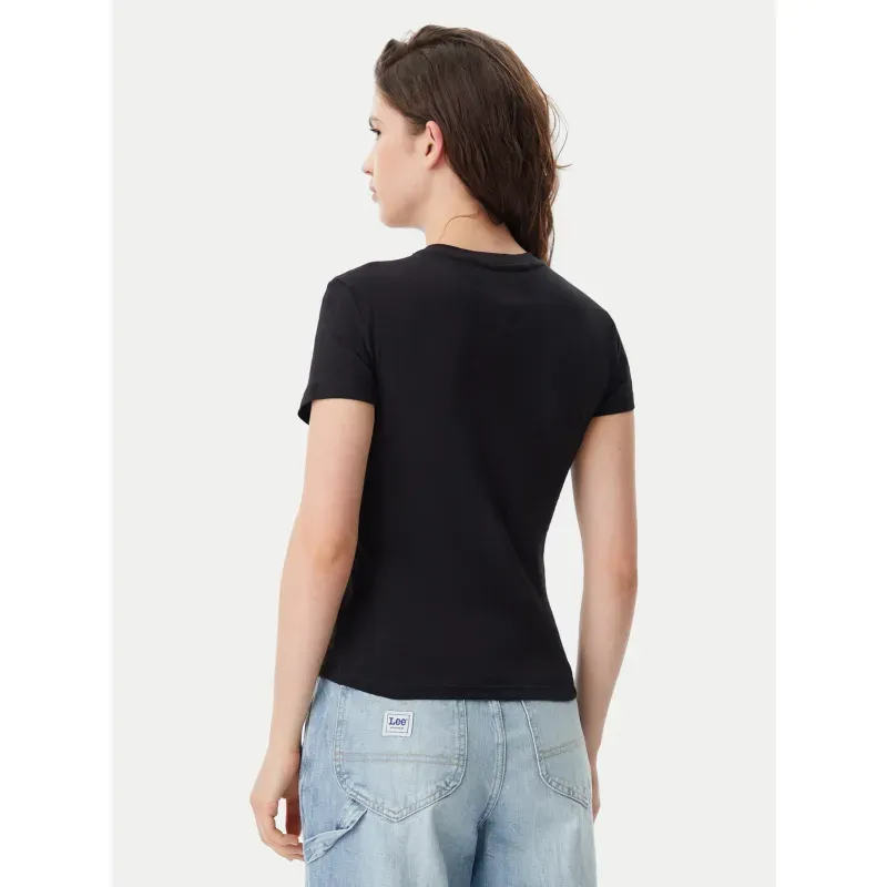 Fashion, accesorii si bijuterii - Femei - Imbracaminte femei - Tricouri si topuri femei - Tricou Dama Tommy Jeans DW0DW20315 L INTL Negru - Infinity.ro
