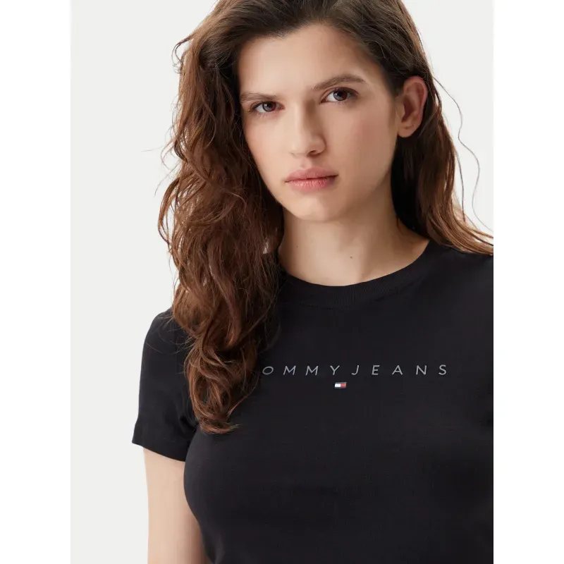 Fashion, accesorii si bijuterii - Femei - Imbracaminte femei - Tricouri si topuri femei - Tricou Dama Tommy Jeans DW0DW20315 L INTL Negru - Infinity.ro