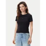Fashion, accesorii si bijuterii - Femei - Imbracaminte femei - Tricouri si topuri femei - Tricou Dama Tommy Jeans DW0DW20315 L INTL Negru - Infinity.ro