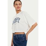 Fashion, accesorii si bijuterii - Femei - Imbracaminte femei - Tricouri si topuri femei - Tricou dama Tommy Jeans Prep Explo DW0DW18420 Alb L INTL - Infinity.ro