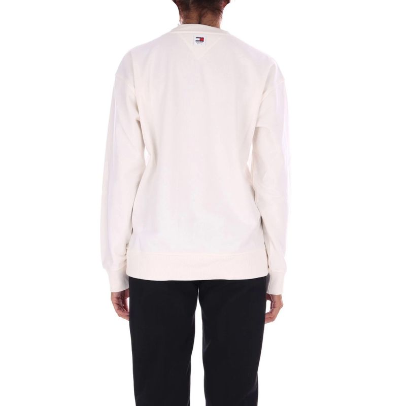 Fashion, accesorii si bijuterii - Femei - Imbracaminte femei - Hanorace femei - Hanorac dama Tommy Jeans Prep Explorer Crew DW0DW18380 M INTL Crem - Infinity.ro