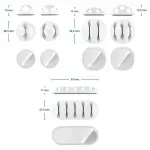 Carti si Birotica - Birotica - Accesorii de birou - Set 5 cleme organizatoare cabluri cu adeziv albe MK5544 deleyCON - Infinity.ro