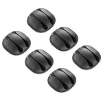 Carti si Birotica - Birotica - Accesorii de birou - Set 6 organizatoare cabluri cu adeziv negre MK5541 deleyCON - Infinity.ro