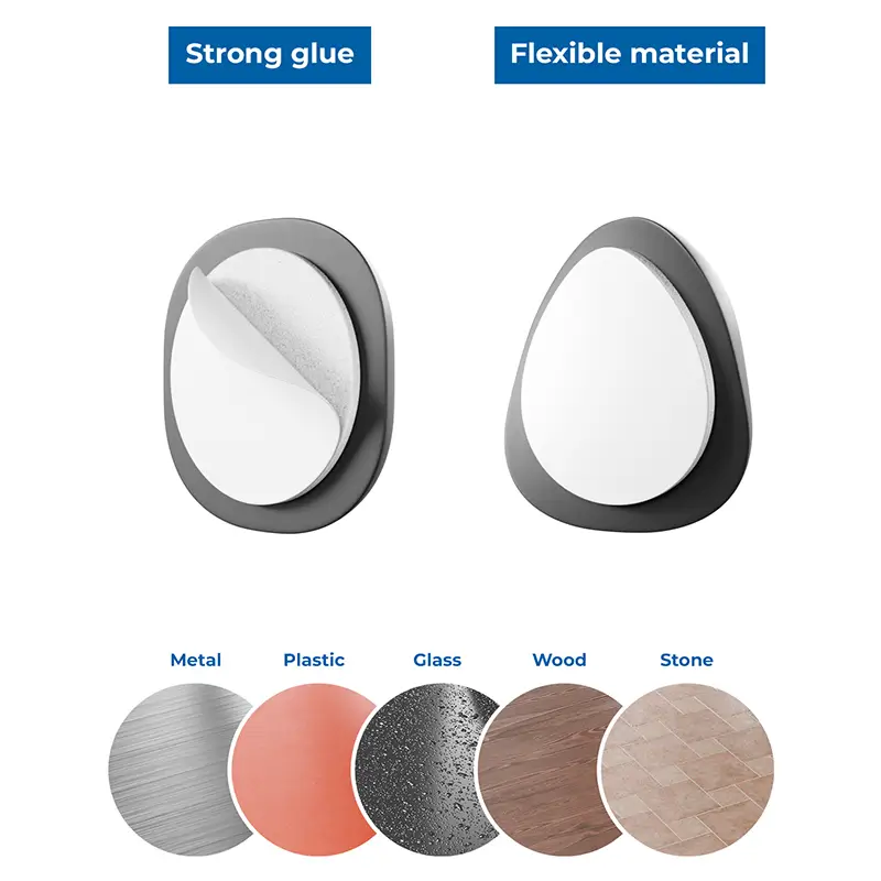 Carti si Birotica - Birotica - Accesorii de birou - Set 6 organizatoare cabluri cu adeziv negre MK5541 deleyCON - Infinity.ro