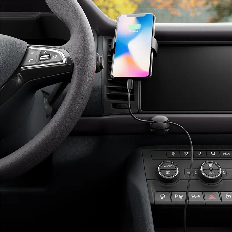 Carti si Birotica - Birotica - Accesorii de birou - Set 6 organizatoare cabluri cu adeziv negre MK5541 deleyCON - Infinity.ro