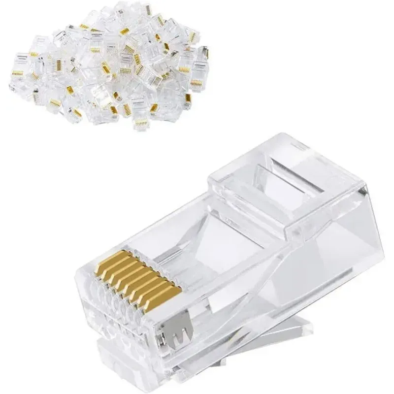 PC, gaming si accesorii - Retelistica - Cabluri si accesorii - Set 50buc mufe de retea Well RJ45 8P8C Cat5e neecranate contacte aurite TEL-0080-WL-50 - Infinity.ro