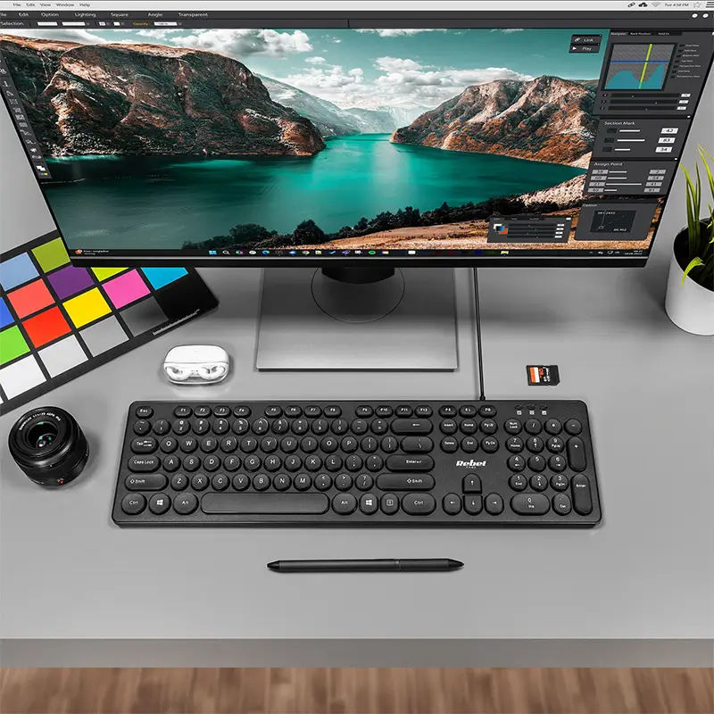 PC, gaming si accesorii - Periferice PC - Tastaturi - Tastatura 96 taste cu fir USB REBEL WDK100 KOM1029 - Infinity.ro