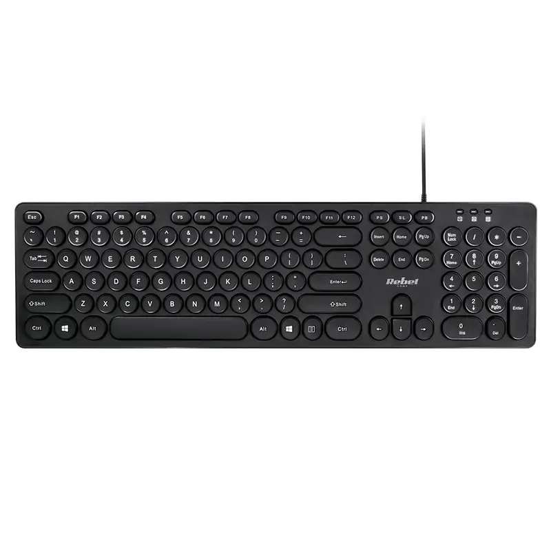 PC, gaming si accesorii - Periferice PC - Tastaturi - Tastatura 96 taste cu fir USB REBEL WDK100 KOM1029 - Infinity.ro