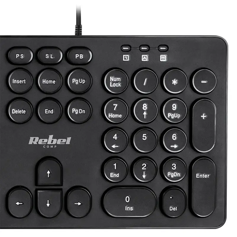 PC, gaming si accesorii - Periferice PC - Tastaturi - Tastatura 96 taste cu fir USB REBEL WDK100 KOM1029 - Infinity.ro