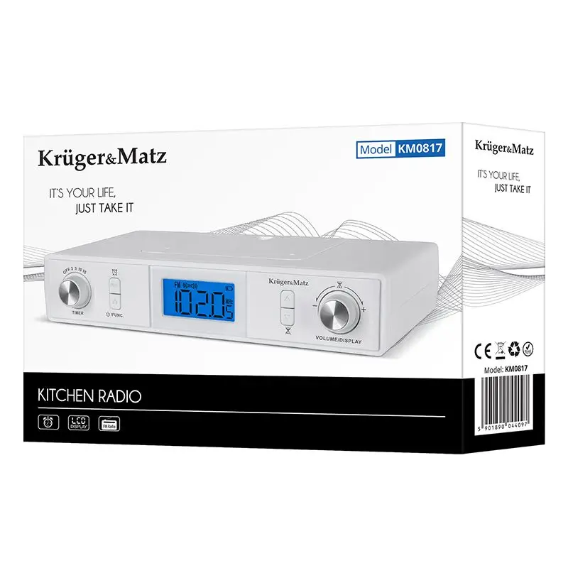 TV, Audio-Video si Foto - Portabile audio - Radio - Radio bucatarie FM Bluetooth Ceas Kruger&Matz KM0817 - Infinity.ro