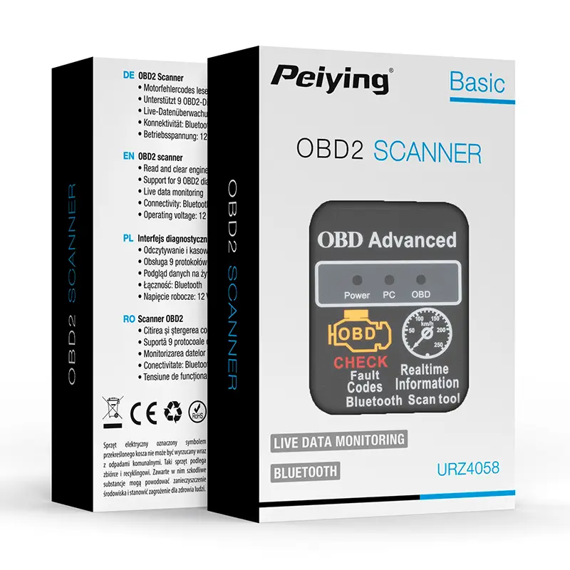 Auto si Moto - Reparatii si depanare - Sisteme de diagnoza - Interfata diagnoza auto bluetooth ODB2 ELM327 Peiying URZ4058 - Infinity.ro